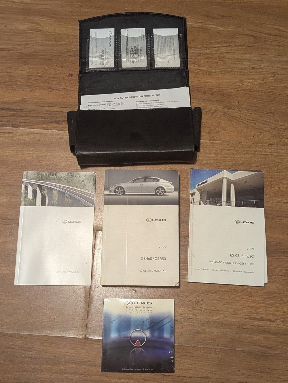 2009 Lexus GS 460/GS 350 Owner's Manual set with Navigation and case OEM